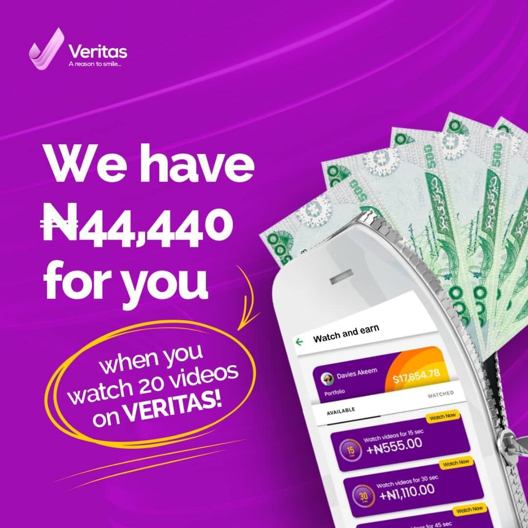 Veritas watch and earn campaign poster